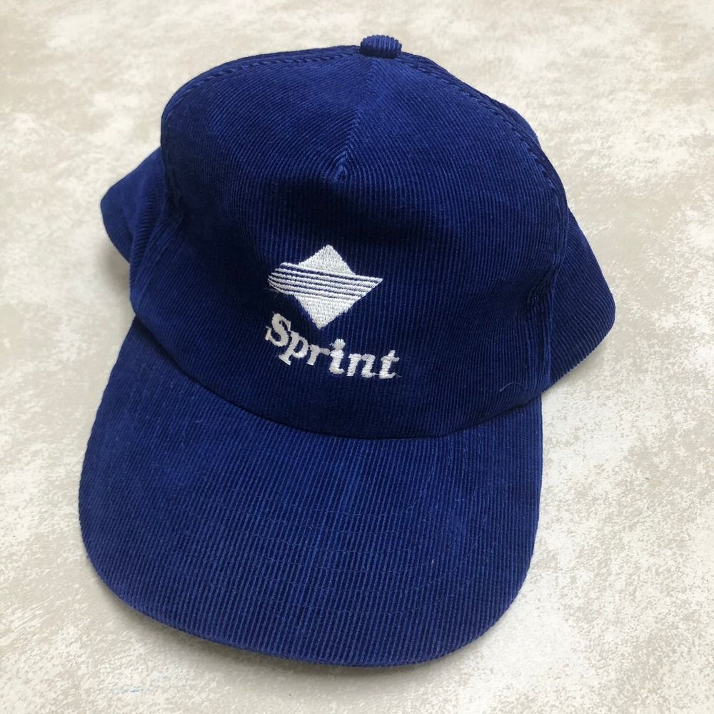 NEW Vintage Style 90s Y2K Hipster SPRINT Corduroy SNAPBACK Hat